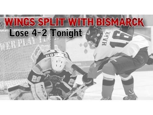 Wings Split With Bismarck, Lose 4-2