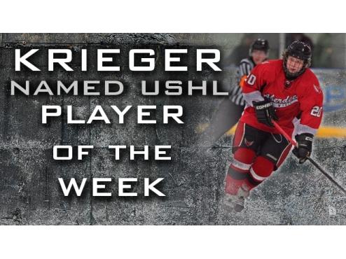 Krieger Named USHL Player of the Week