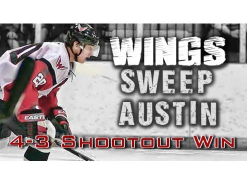 Wings Sweep Austin, 4-3 Shootout Win