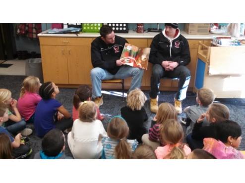 Wings Read To Children At Elementary Schools