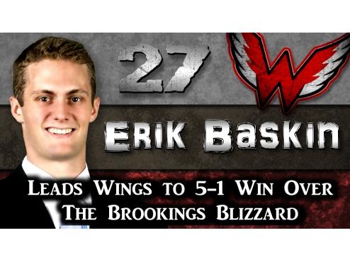 Baskin leads Wings to 5-1 win