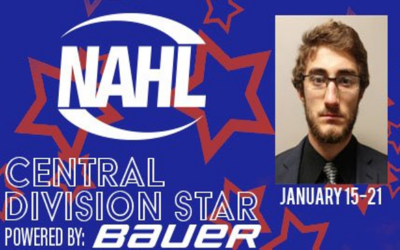 Central Division Star of the Week: Nic Sicoly, forward, Aberdeen Wings