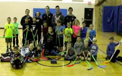 Wings Help With YMCA Floor Hockey!