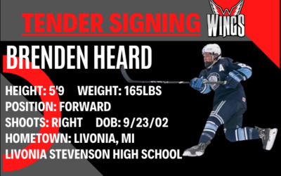 WINGS SIGN TENDER BRENDEN HEARD!