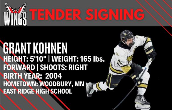 Wings Sign Grant Kohnen To A Tender