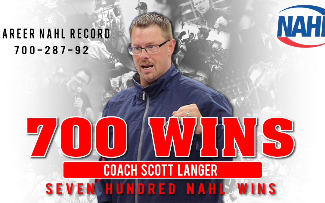 Head Coach Scott Langer Gets 700th NAHL Career Win with Win over North Iowa Friday