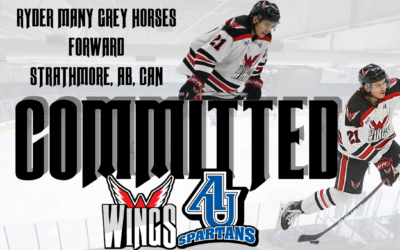 Ryder Many Grey Horses, Forward for the Aberdeen Wings, Has Committed to Play NCAA DIII Hockey at Aurora University!