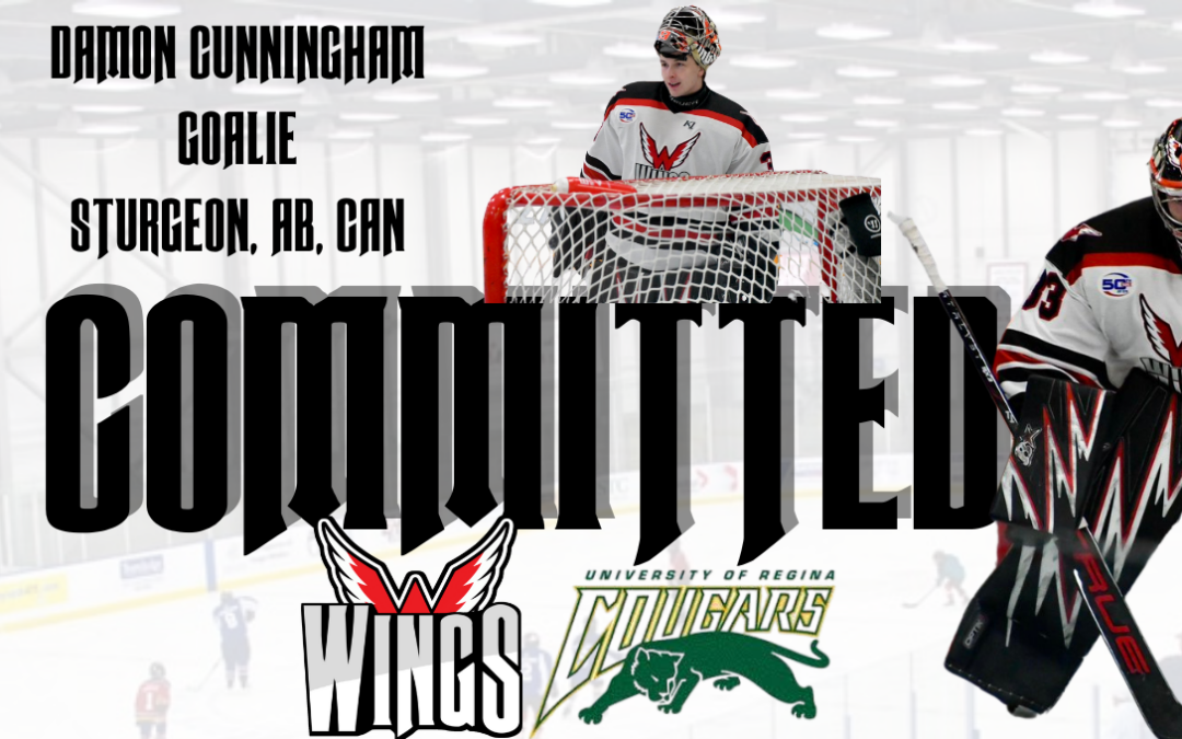 Damon Cunningham, Goaltender for the Aberdeen Wings, Announces Commitment to the University of Regina U Sports!