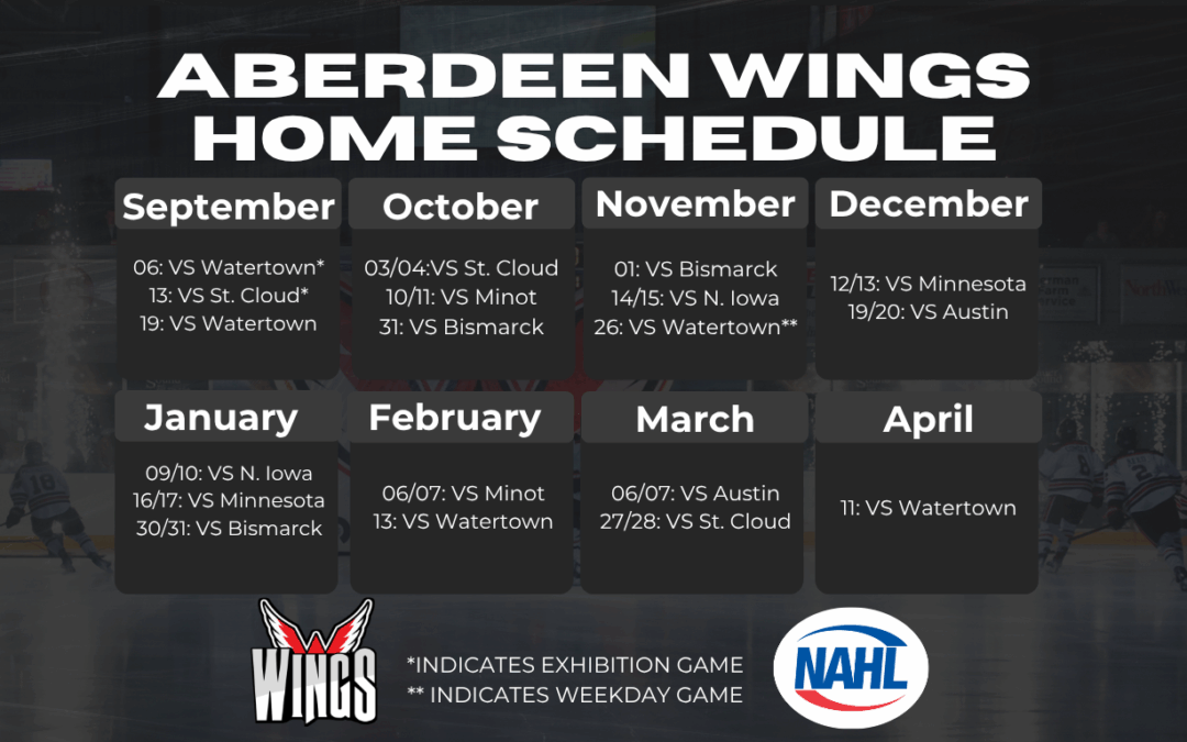 Aberdeen Wings Announce Home Schedule for 2025-26!
