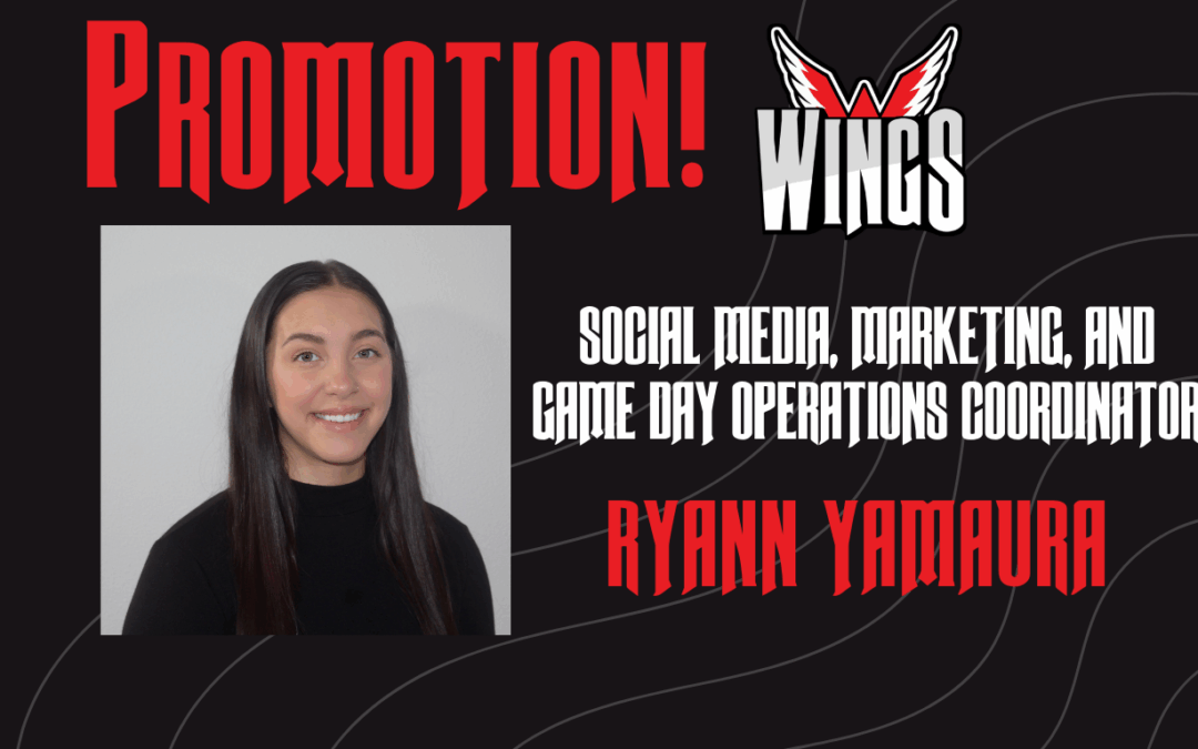 Ryann Yamaura, formerly Marketing and Social Media Specialist, promoted to Social Media, Marketing, and Game Day Operations Coordinator!