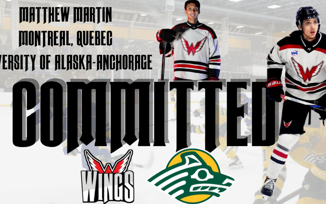 Matthew Martin Has Announced his Commitment to Play Division I Hockey at The University of Alaska-Anchorage!
