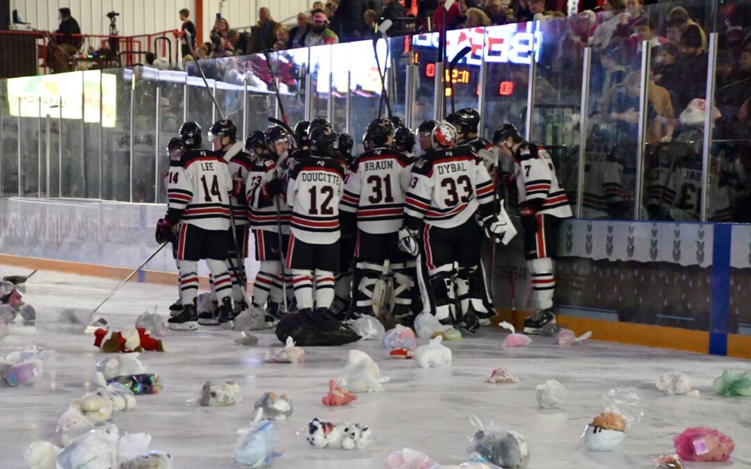 Wings Split with Minot, but Win on Shriners Teddy Bear Toss Night!